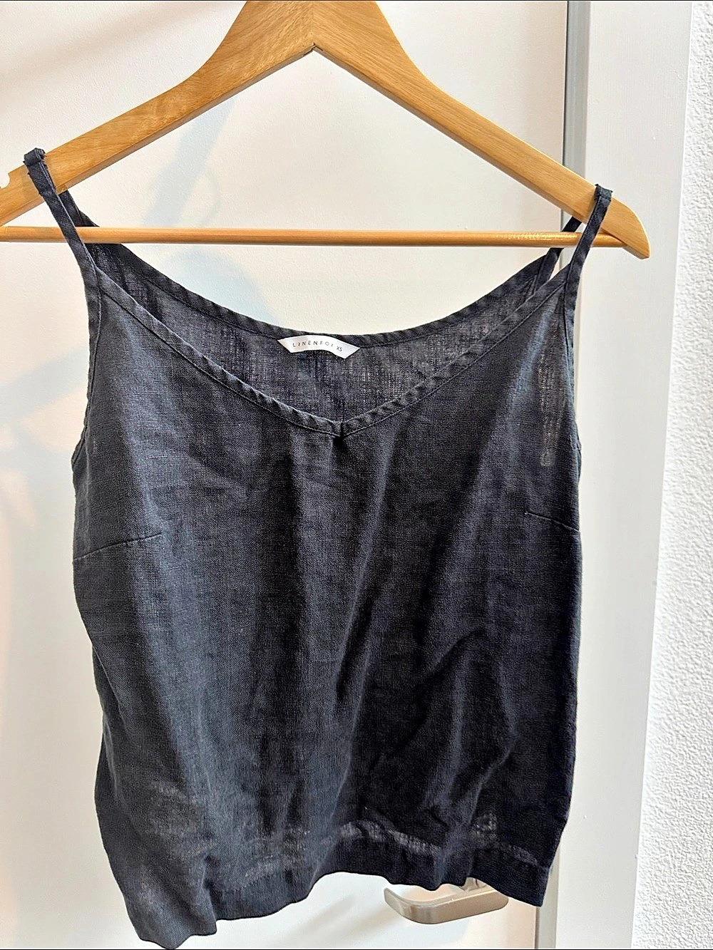 Linen Fox Black Tank Top Size XS